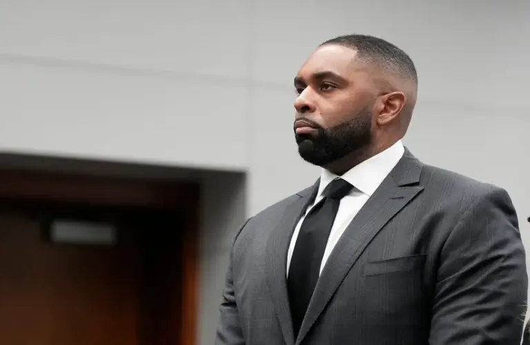 Former University of Michigan head football coach Sherrone Moore made an appearance in front of Judge J. Cedric Simpson. Paige Shiver