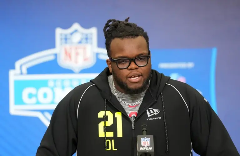 Buffalo Bills possible draft prospect Kayden McDonald from Ohio State.