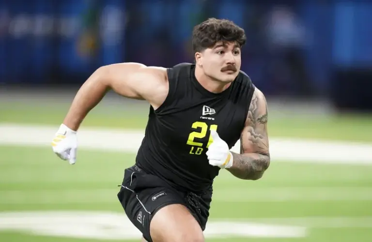 Texas Tech linebacker Jacob Rodriguez (LB21) during the NFL Scouting Combine.