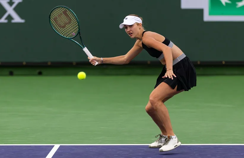 Anastasia Potapova of Austria in action.