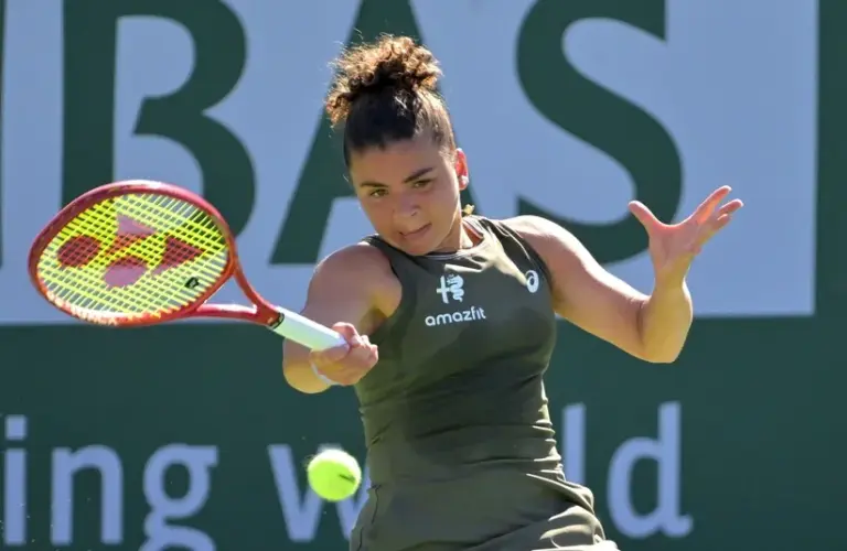 Jasmine Paolini (ITA) hits a shot.