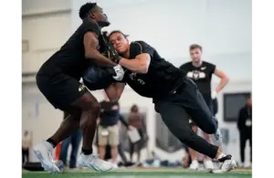 Eli Stowers at Vanderbilt's Pro Day