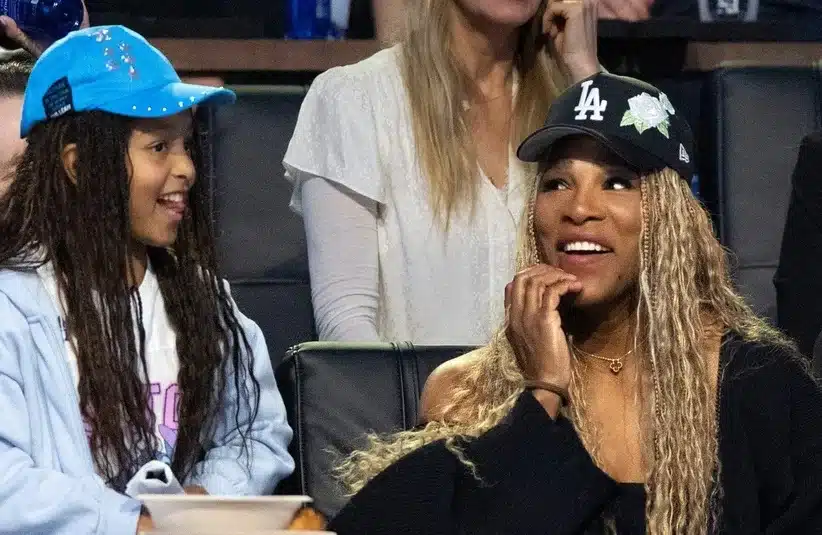 Serena Williams alongside her daughter