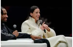 Indiana Fever Star Caitlin Clark at the Final Four fan event