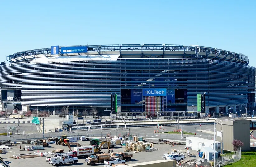 MetLife Stadium is shown, Wednesday, April 8, 2026, in East Rutherford.