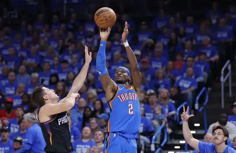 Oklahoma City Thunder guard Shai Gilgeous-Alexander is an NBA MVP finalist.