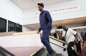 Brockton's AJ Dybantsa takes the stage before declaring for the 2026 NBA Draft.