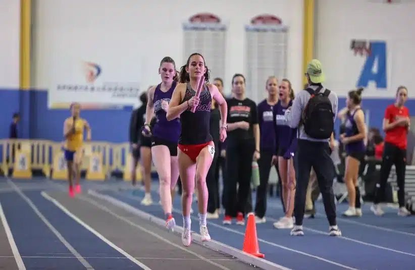 Grassi and Sampong run relay at Bison Classic