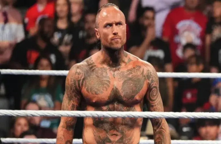 Aleister Black Posing In A WWE Ring During A Match