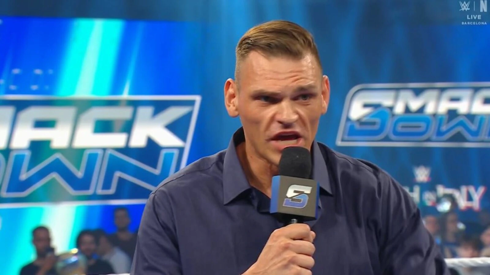 Gunther talking to Cody Rhodes on Smackdown.