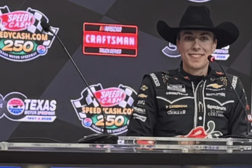 Carson Hocevar post-race interview session at Texas Motor Speedway.