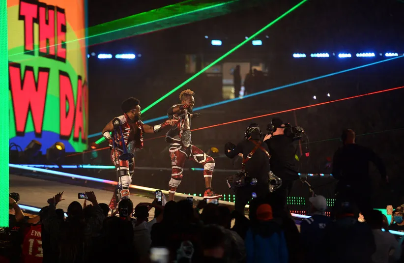 The New Day Making Entrance At WrestleMania 37