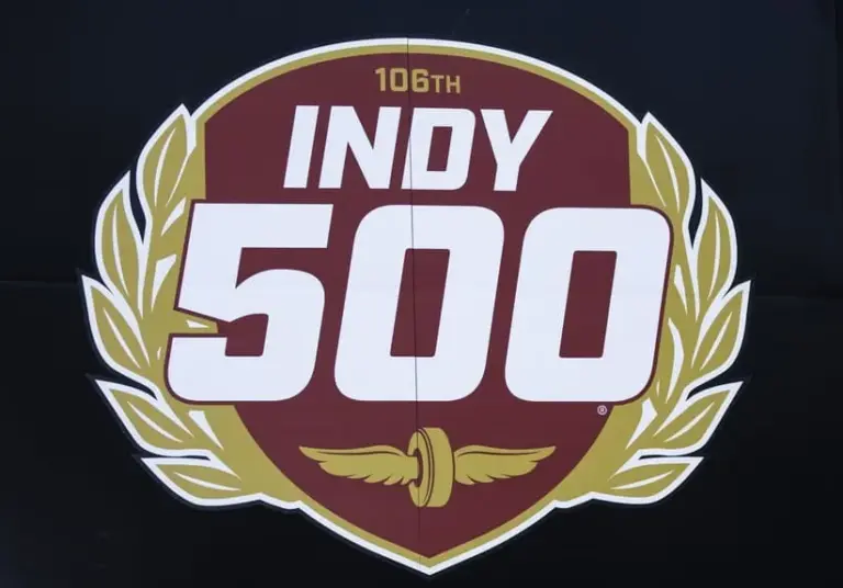 Sam's Club; May 29, 2022; Indianapolis, Indiana, USA; Detailed view of the 106th Indianapolis 500 logo at Indianapolis Motor Speedway. Mandatory Credit: Mark J. Rebilas-Imagn Images