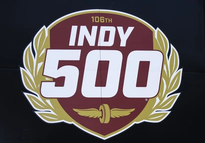 Sam's Club; May 29, 2022; Indianapolis, Indiana, USA; Detailed view of the 106th Indianapolis 500 logo at Indianapolis Motor Speedway. Mandatory Credit: Mark J. Rebilas-Imagn Images