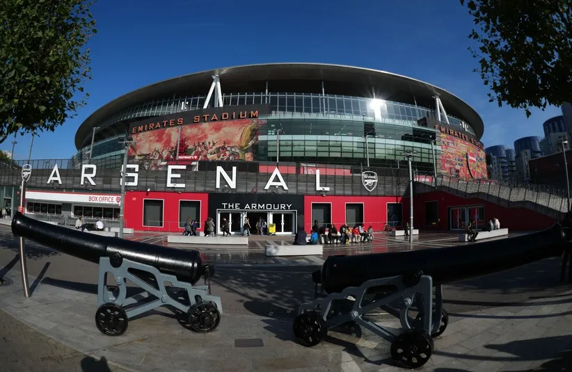 general overall view of cannons at Emirates Stadium, home of the Arsenal football club.