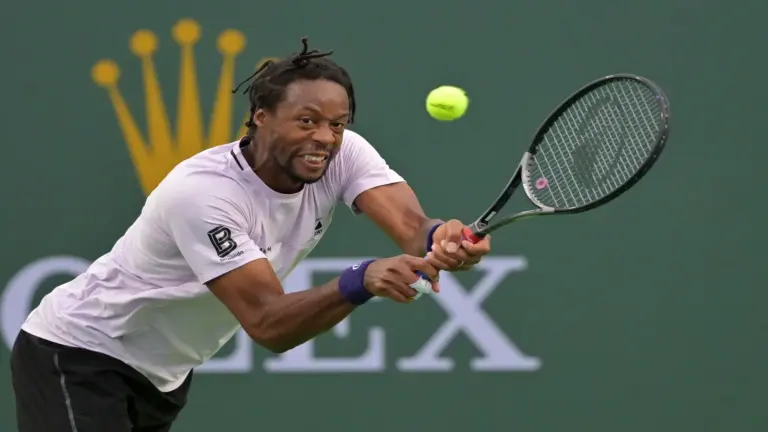 Gael Monfils (FRA) during his second round match against Felix Auger-Aliassime (CAN).