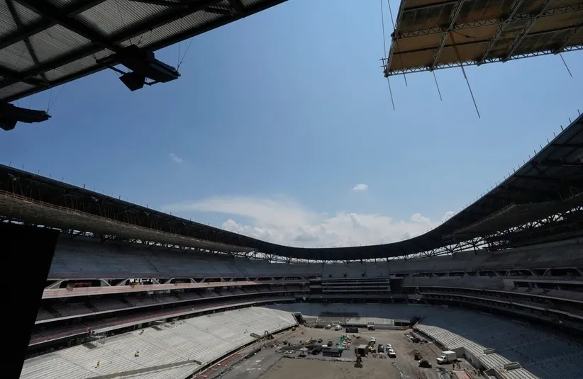 Construction continues on the Buffalo Bills new stadium.