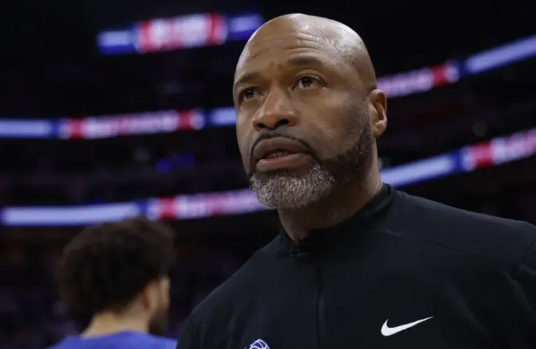 Orlando Magic head coach Jamahl Mosley walks off after the game.