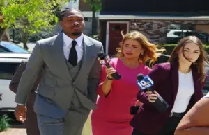 Former New England Patriot wide receiver Stefon Diggs returns to Dedham District Court.