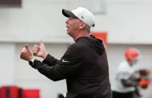 Coach Todd Monken at the Browns OTA camp.