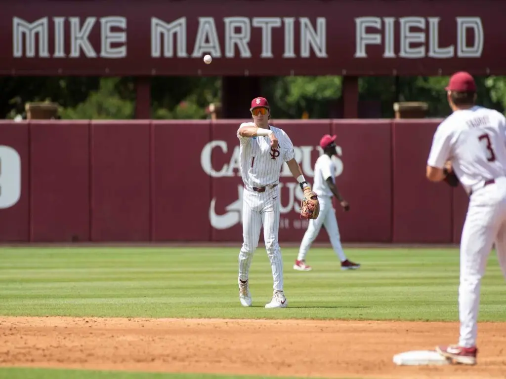 Florida State baseball competes in a first round Tallahassee Regional game against Bethune-Cookman for the NCAA College World Series at Dick Howser Stadium Friday, May 30, 2025.
