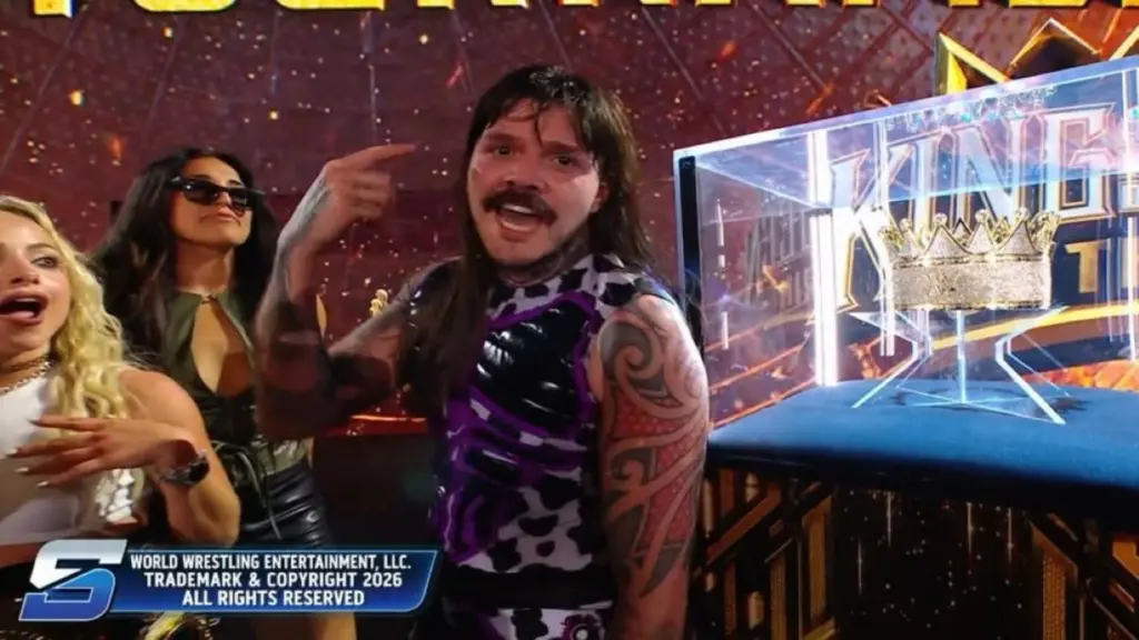 Domnik Meysterio after winning the fatal four way on Smackdown.