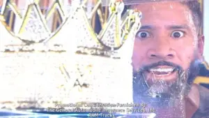 Jey Uso on Smackdown after winning Fatal Four way in Mens King Of The Ring Tournament.
