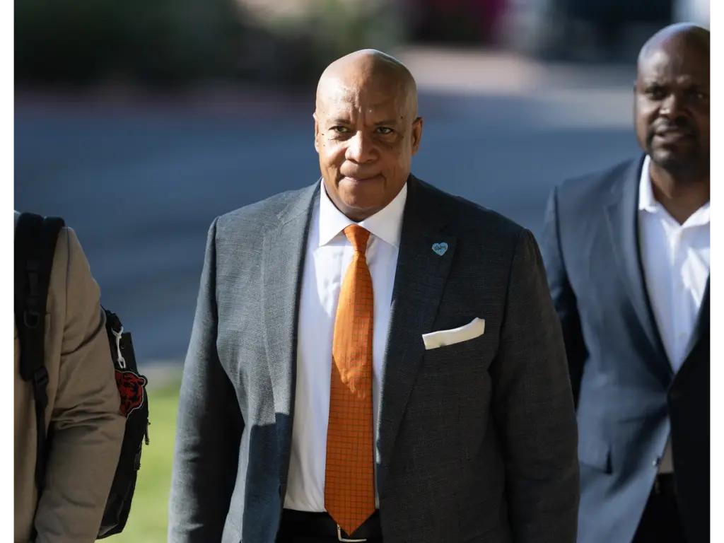 Mar 30, 2026; Phoenix, AZ, USA; Chicago Bears president Kevin Warren during the 2026 NFL Annual League Meeting at the Arizona Biltmore. Mandatory Credit: Mark J. Rebilas-Imagn Images