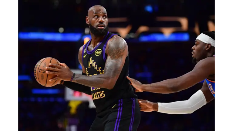 Lebron about to shoot the ball