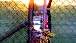 Locked fence symbolizes the Lockout