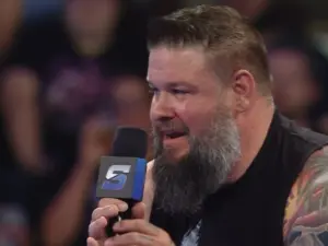 Kevin Owens on Friday Night Smackdown during CM Punk segment.