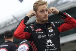 Nathan Byrd during a USAC Race.