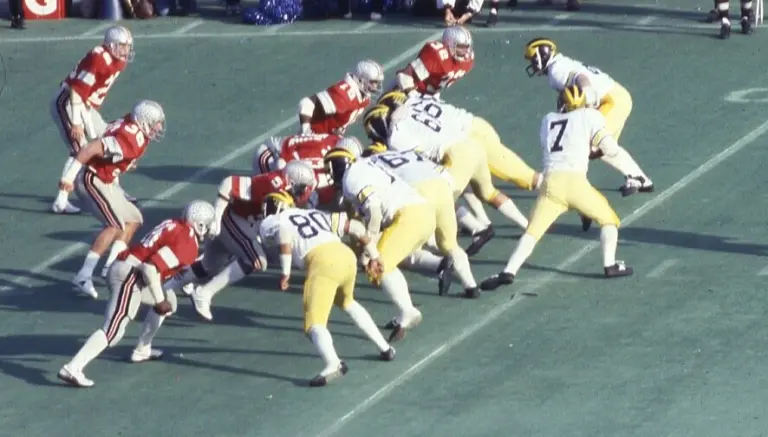 Ohio State Buckeyes versus the Michigan Wolverines football game, featuring the Linebackers