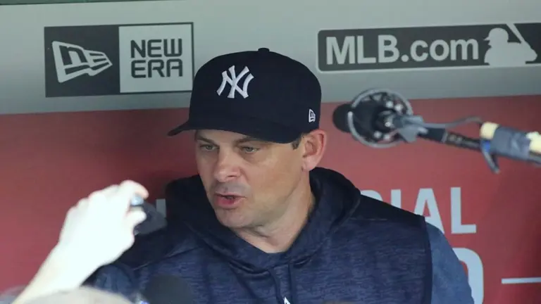 Yankees Manager Aaron Boone. He will be back in 2027 and is the subject of this diary of a Yankees fan.