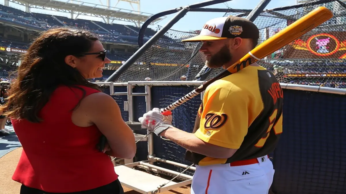 ESPN's Jessica Mendoza chats with Bryce Harper on Gatorade All-Star Workout Day. Diary, she would be a good managerial hire for the Yankees.