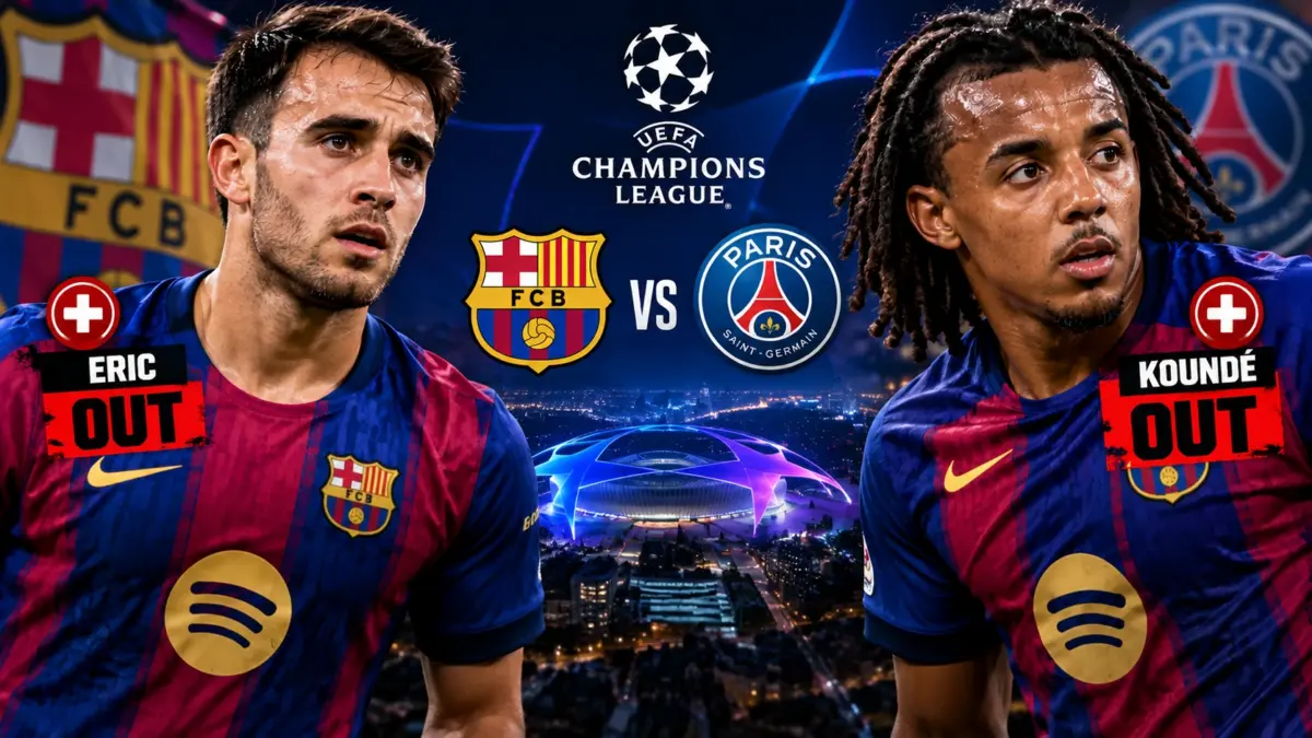 Barcelona Defenders Eric and Kounde Out for PSG Champions