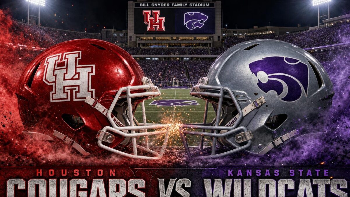 Houston vs. Kansas State college football preview graphic