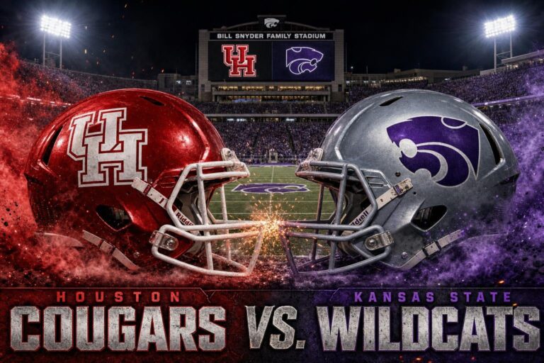 Houston vs. Kansas State college football preview graphic