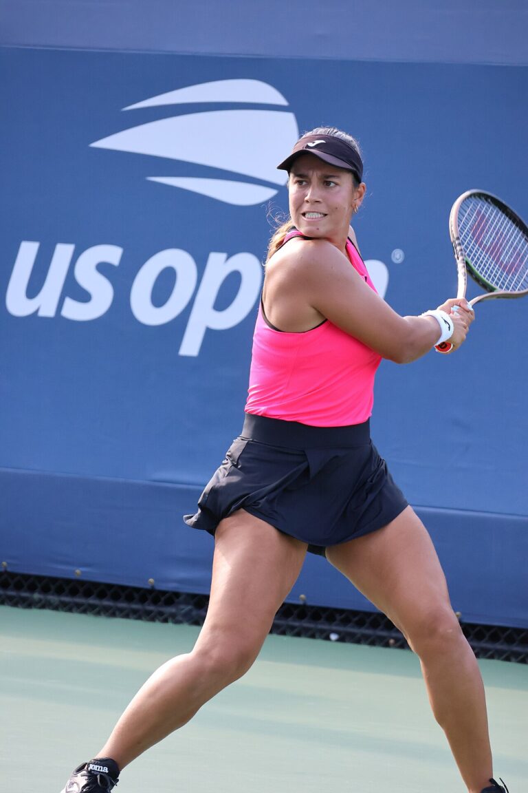Bouzas Maneiro at the 2023 US Open, before her Jingshan Open win over Lansere