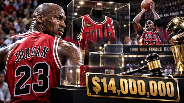 Jordan's 1998 Finals Jersey Sells for Record $14 Million
