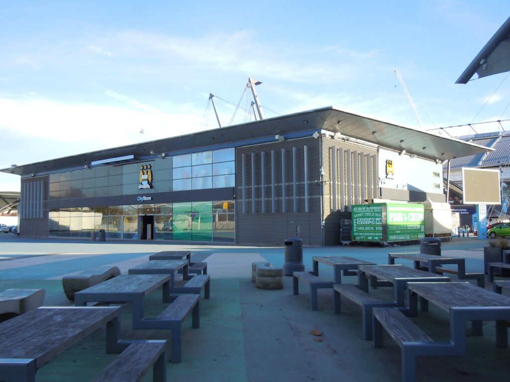 Etihad Stadium in Manchester, home of Man City, whose appeal process is now under way