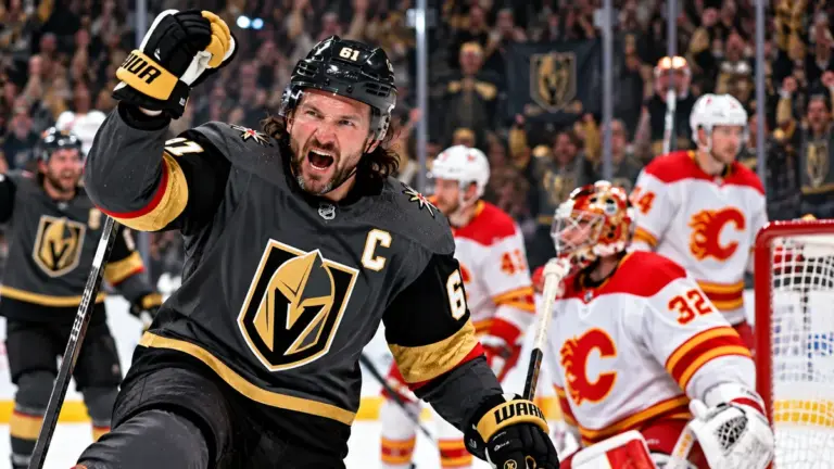 Mark Stone's Hat Trick Powers Golden Knights Past Flames 6-2