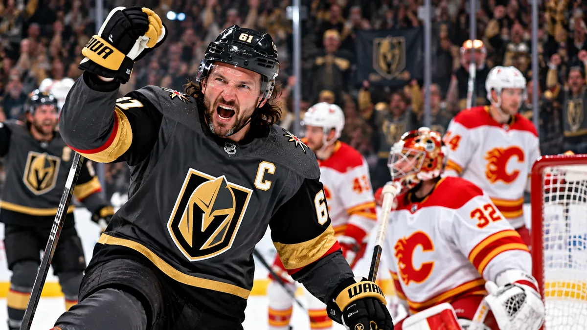 Mark Stone's Hat Trick Powers Golden Knights Past Flames 6-2