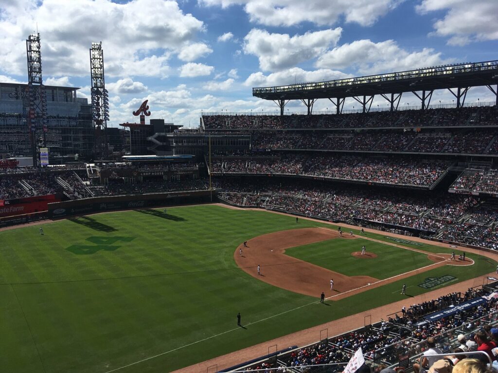 Braves Phillies Game 3: Truist Park full for a Braves postseason game in October 2021