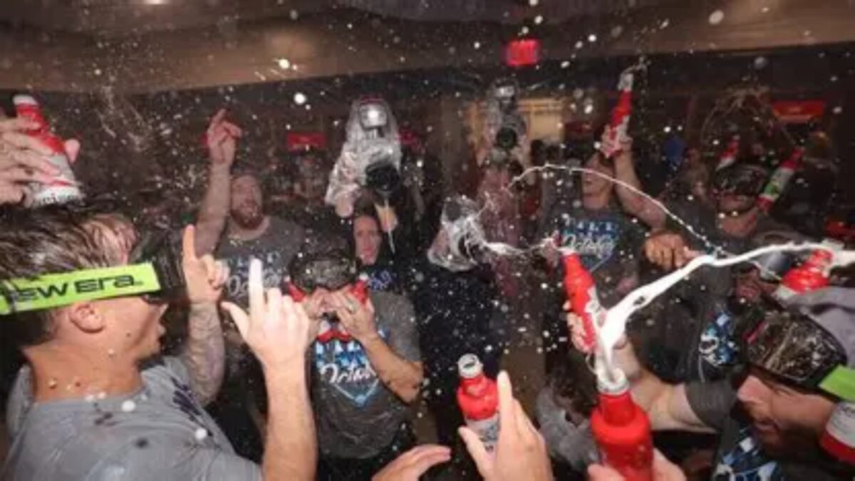 Inside the Rays Locker Room after they defeated the Yankees. Diary Worthy to say the least.