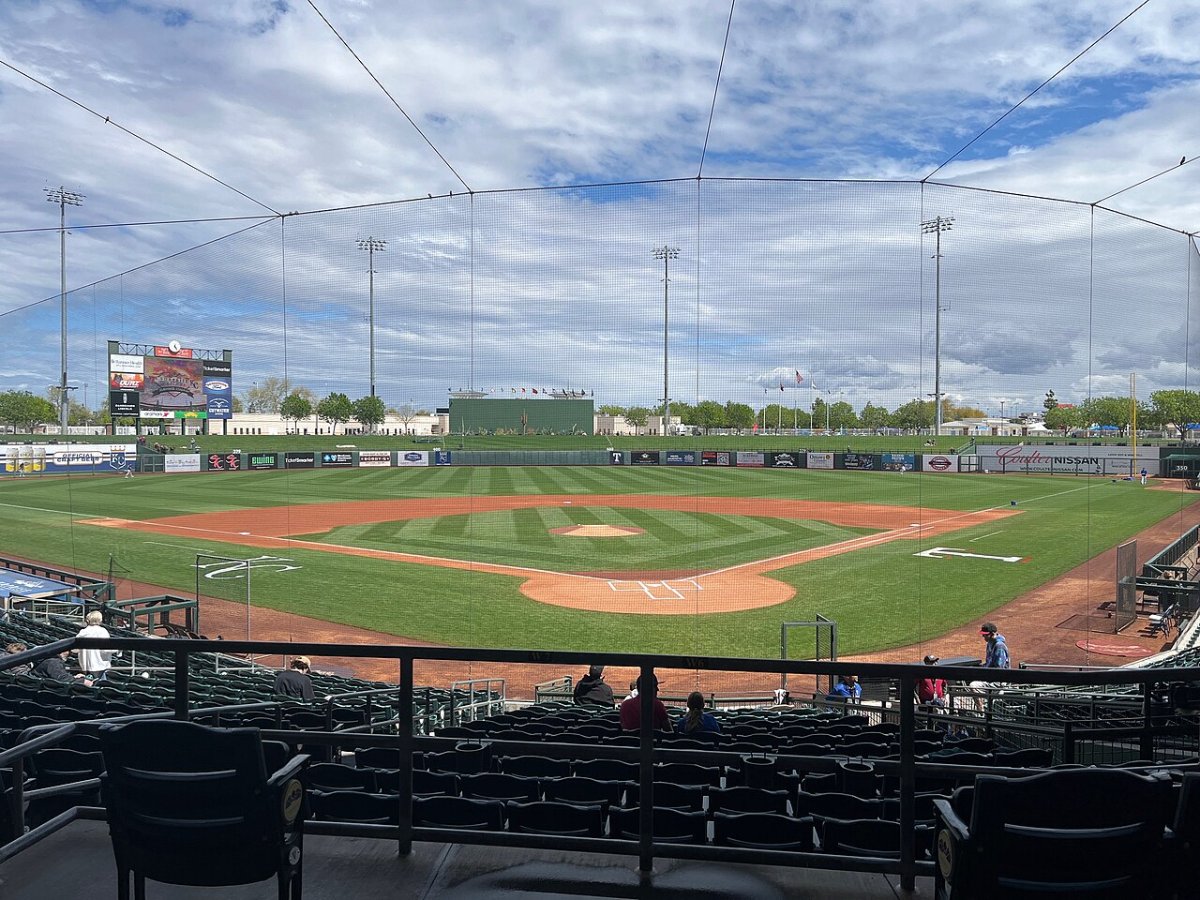 Surprise Stadium in Arizona, home of the Surprise Saguaros, one of the Arizona Fall League rosters adding Top 100 prospects