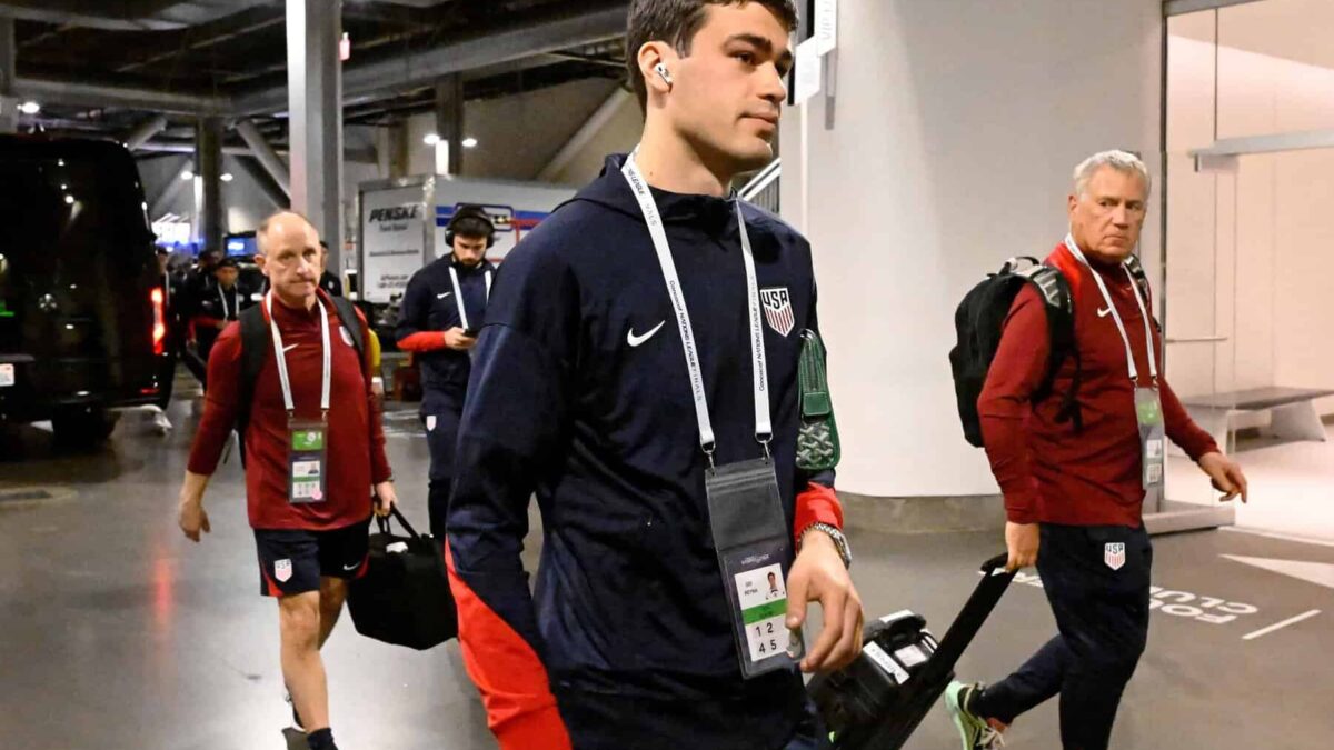 USMNT youth development: U.S. midfielder Gio Reyna, who assisted Justin Ellis against Peru, arrives at a match